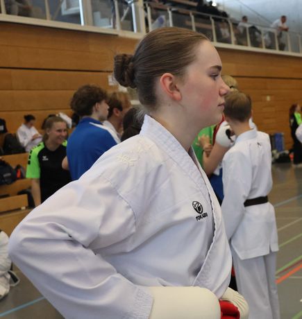 Fokus auf den bevorstehenden Kumite-Kampf